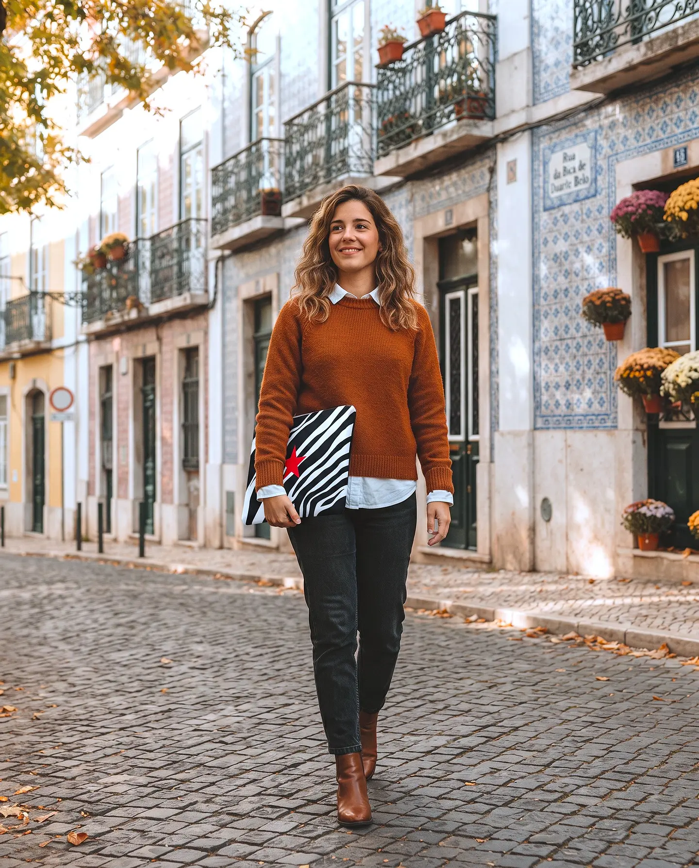 Bolsa portátil | Animal print | Savana | Preto e branco 2