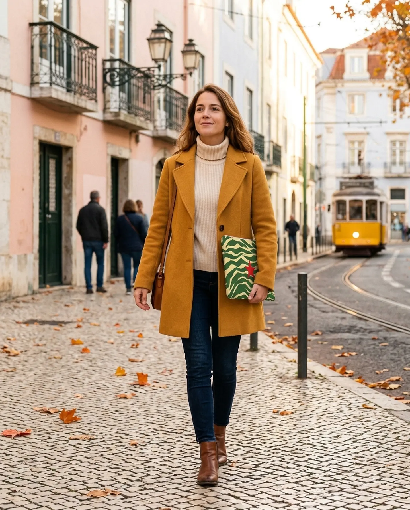Bolsa portátil | Animal print | Zazu | Verde e creme 2