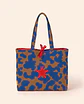 Sasha shopper | Animal print | Moo | Azul castanho - thumbnail 1