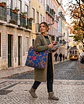 Sasha shopper | Animal print | Moo | Azul castanho - thumbnail 2