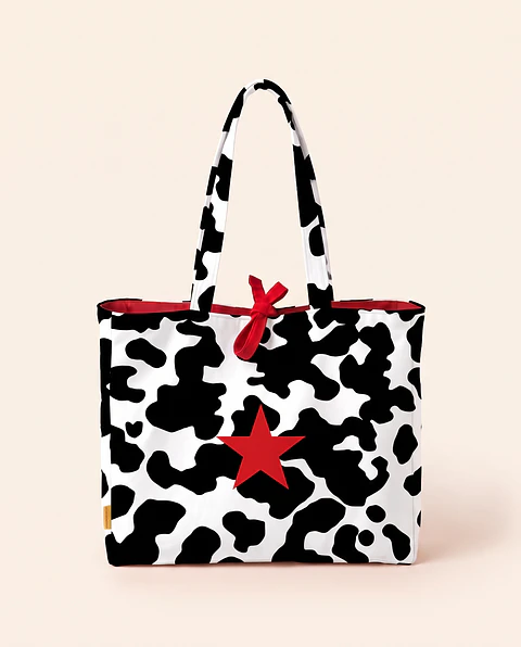 Sasha shopper | Animal print | Moo | Preto e branco