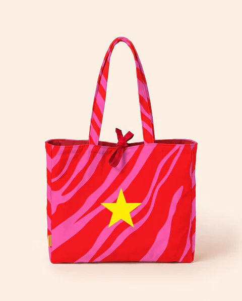 Sasha shopper | Animal print | Savana | Fucsia rosa