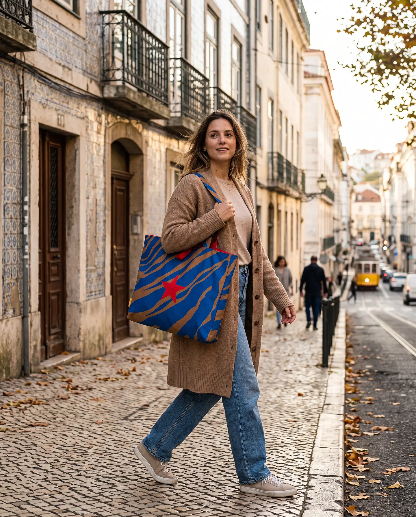 Sasha shopper | Animal print | Savana | Azul castanho 2