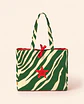 Sasha shopper | Animal print | Savana | Verde e creme - Thumbnail 1