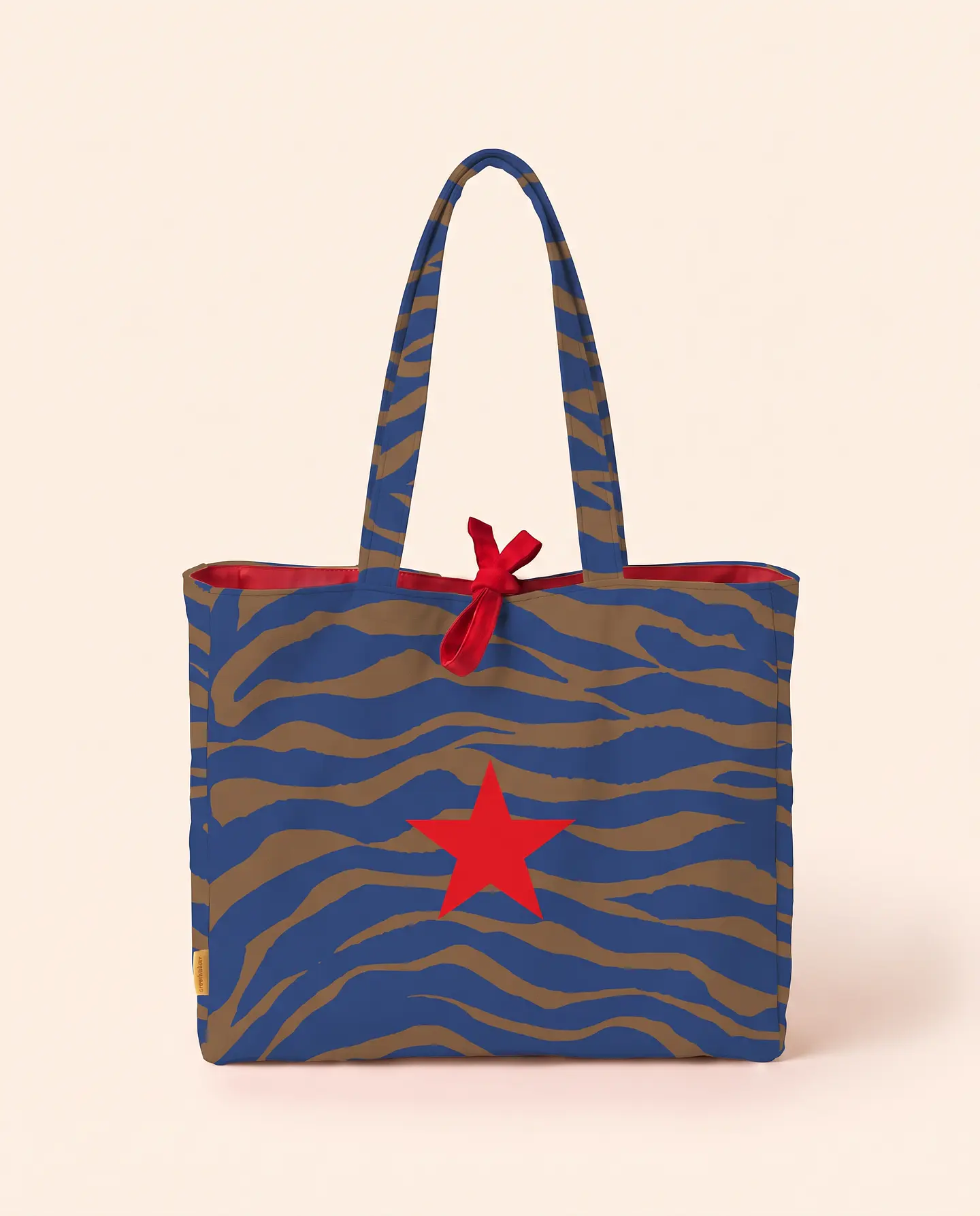 Sasha shopper | Animal print | Zazu | Azul castanho 1