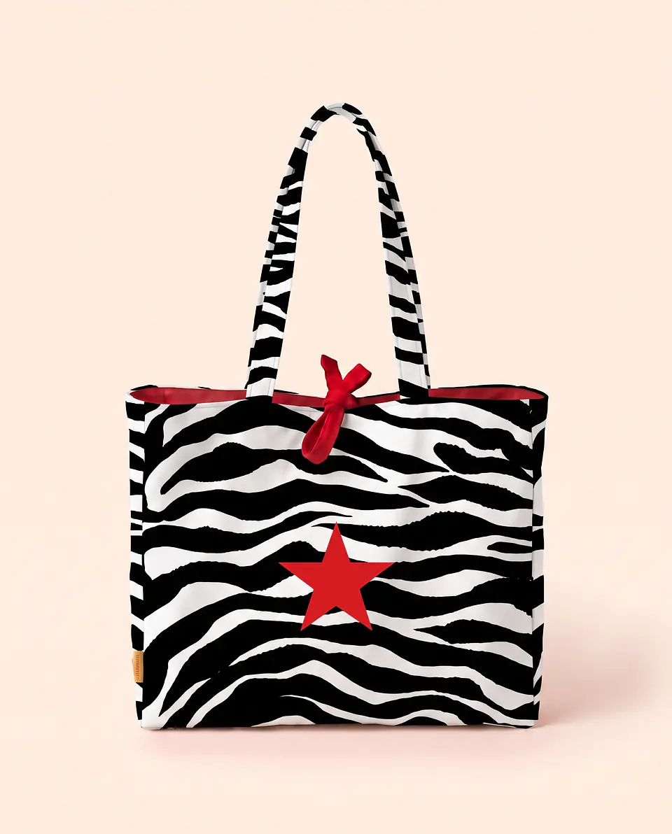Sasha shopper | Animal print | Zazu | Preto e branco 1