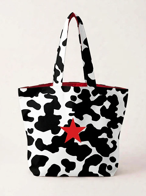 Cleo shopper | Animal print | Cleo | Preto e branco