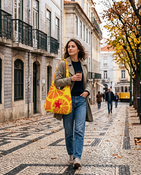 Bianca bag | Frutas | Laranja | Laranja e amarelo