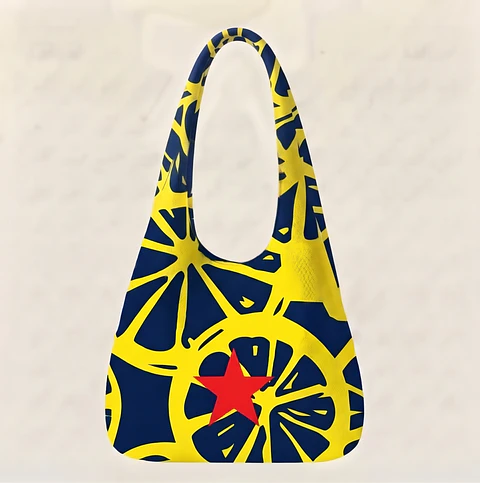 Bianca bag | Frutas | Laranja | Azul amarelo