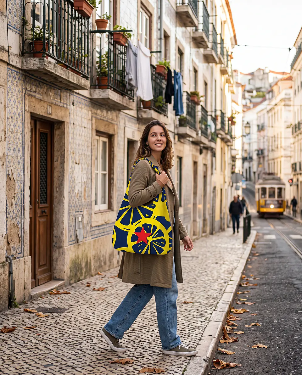 Bianca bag | Frutas | Laranja | Azul amarelo 2