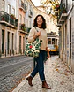 Cleo shopper | Frutas | Laranja | Verde creme - Thumbnail 1