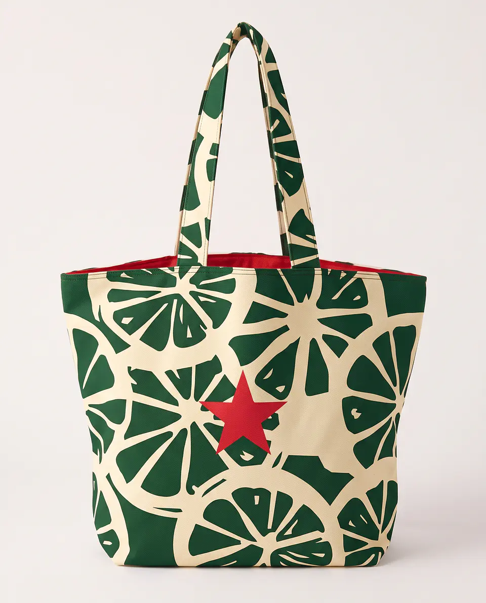 Cleo shopper | Frutas | Laranja | Verde creme 2