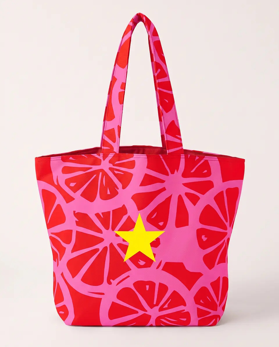 Cleo shopper | Frutas | Laranja | Fucshia ros 1