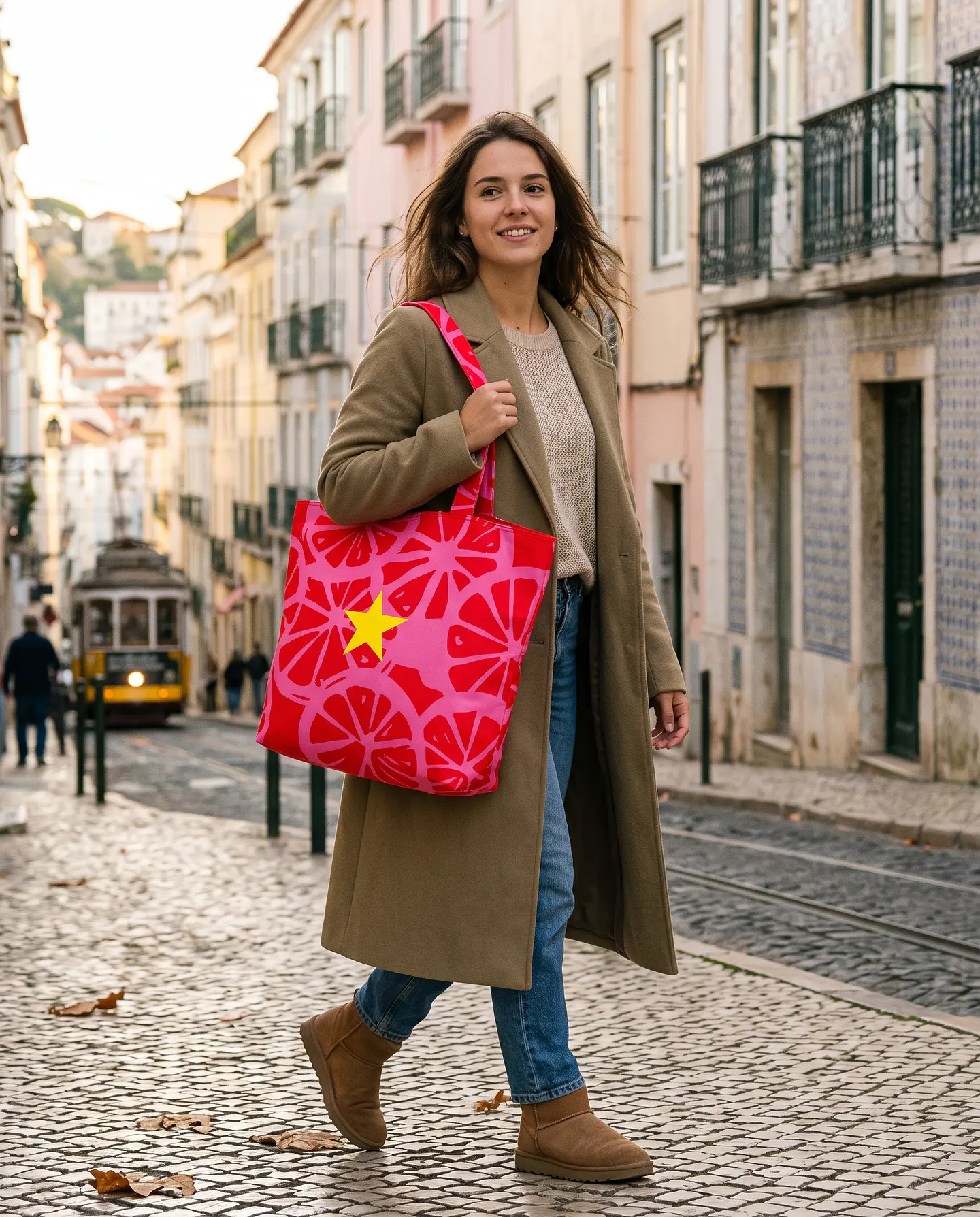 Cleo shopper | Frutas | Laranja | Fucshia ros 2
