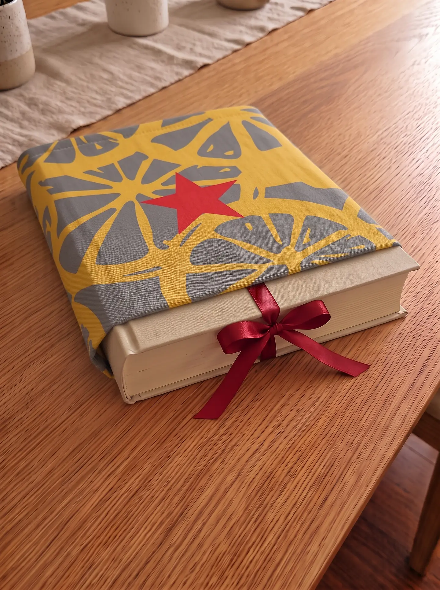 Bolsa livros e e-book | Frutas | Laranja | Cinza e amarelo 1