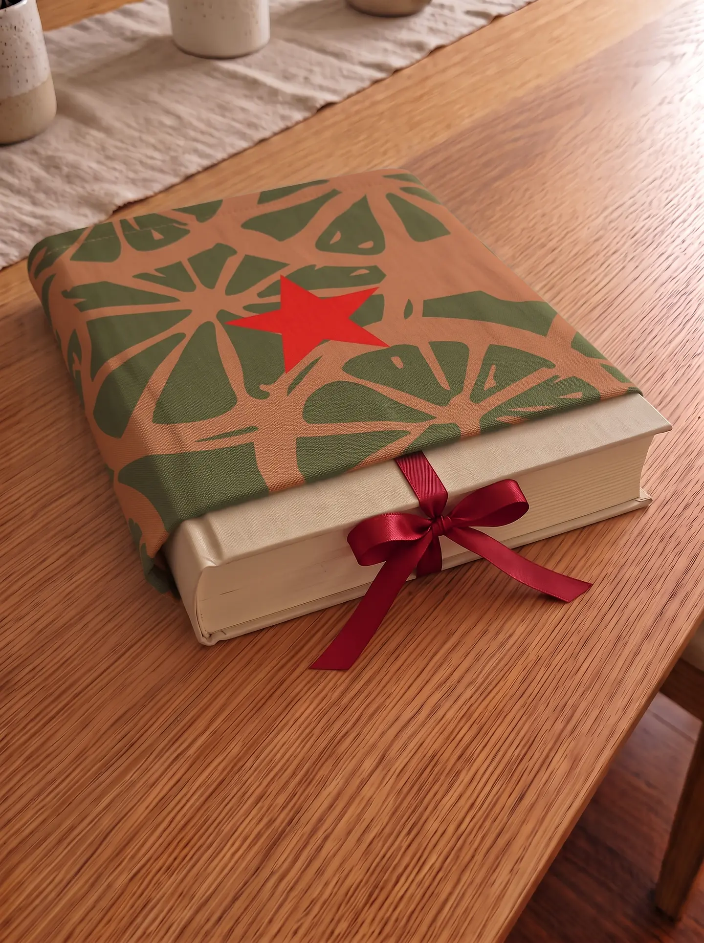 Bolsa livros e e-book | Frutas | Laranja | Verde e castanho 2
