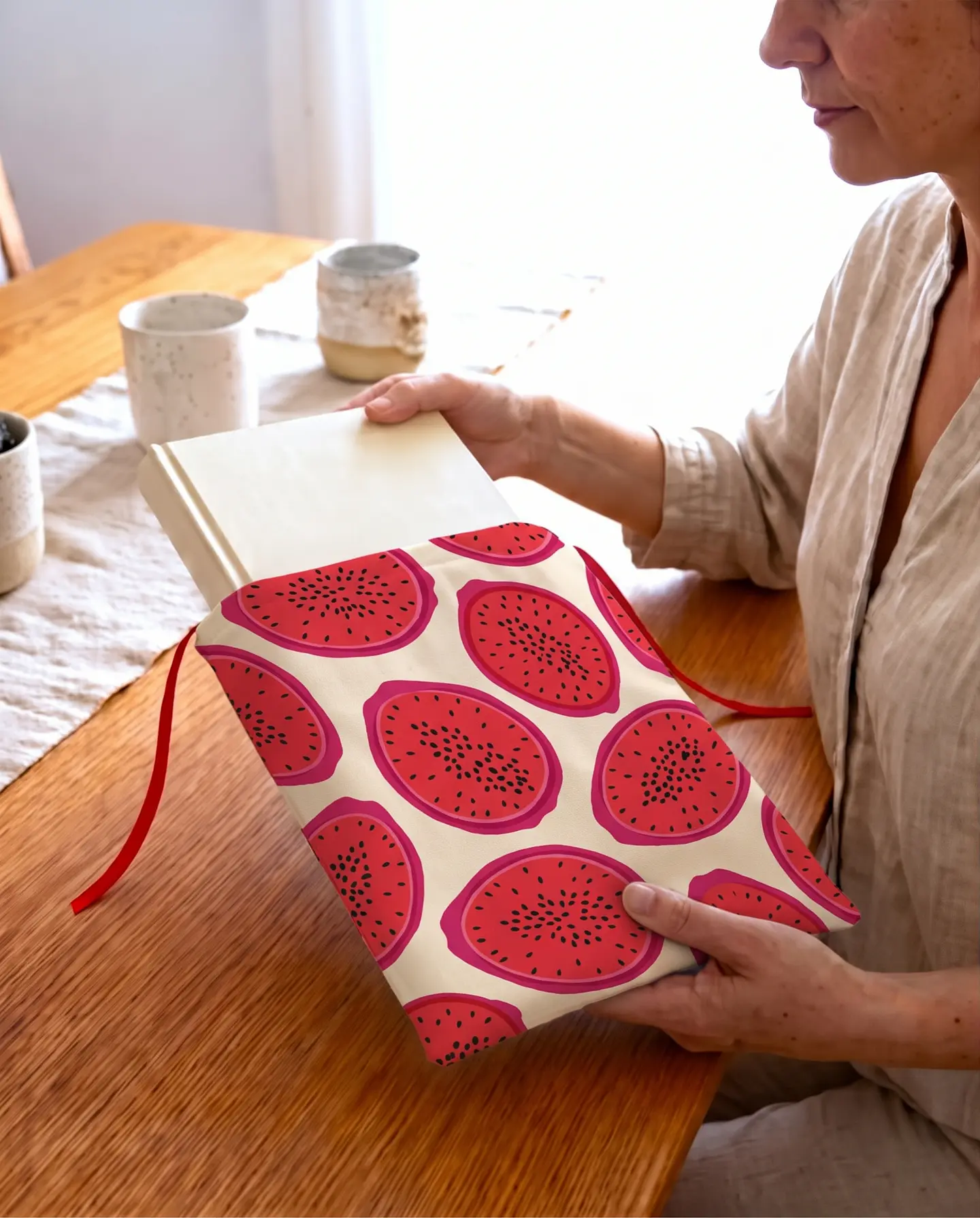 Bolsa livros e e-book | Frutas | Pitaia | Pitaia 2