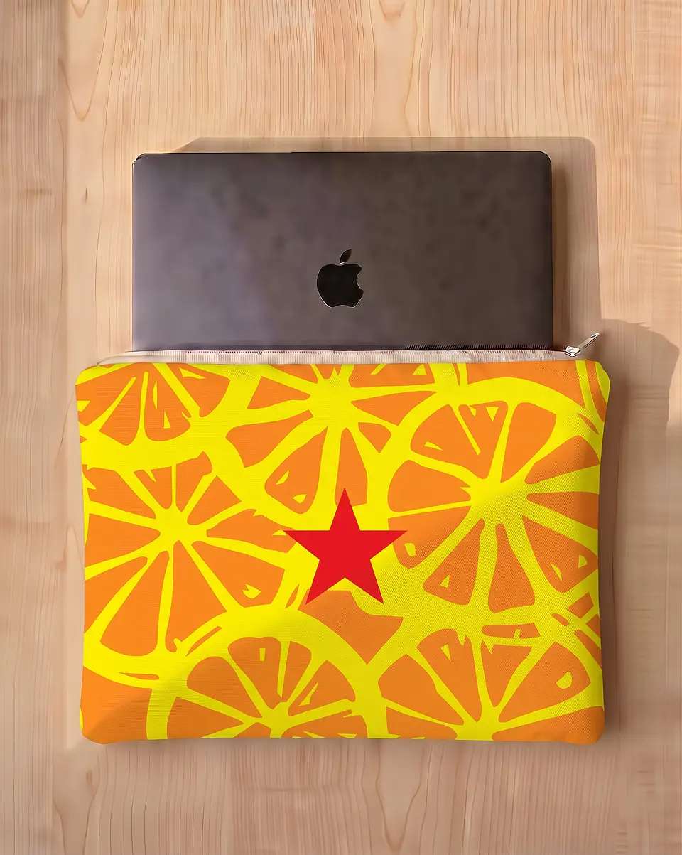 Bolsa portátil | Frutas | Laranja | Laranja e amarelo 1