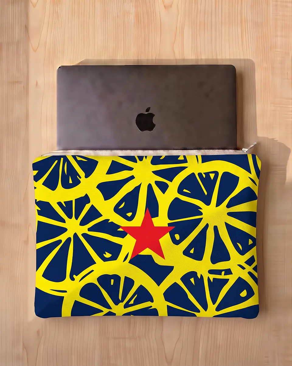 Bolsa portátil | Frutas | Laranja | Azul e amarelo 2