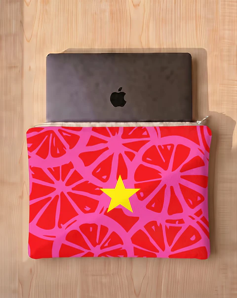 Bolsa portátil | Frutas | Laranja | Fuschia rosa
