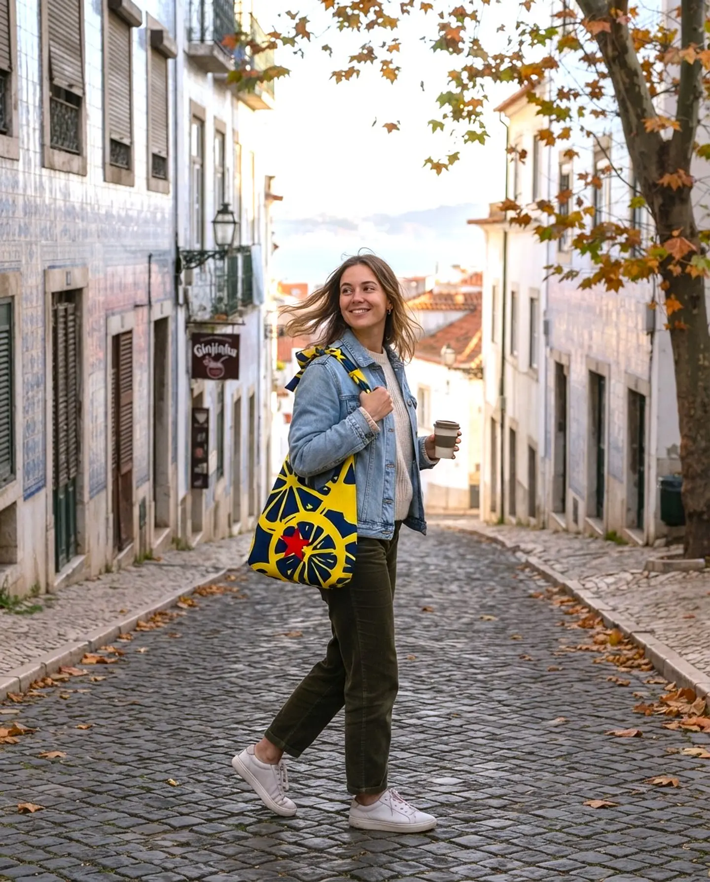 Lola bag | Frutas | Laranja | Azul e amarelo 1
