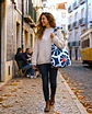 Lola bag | Frutas | Laranja | Azul escuro - Thumbnail 1