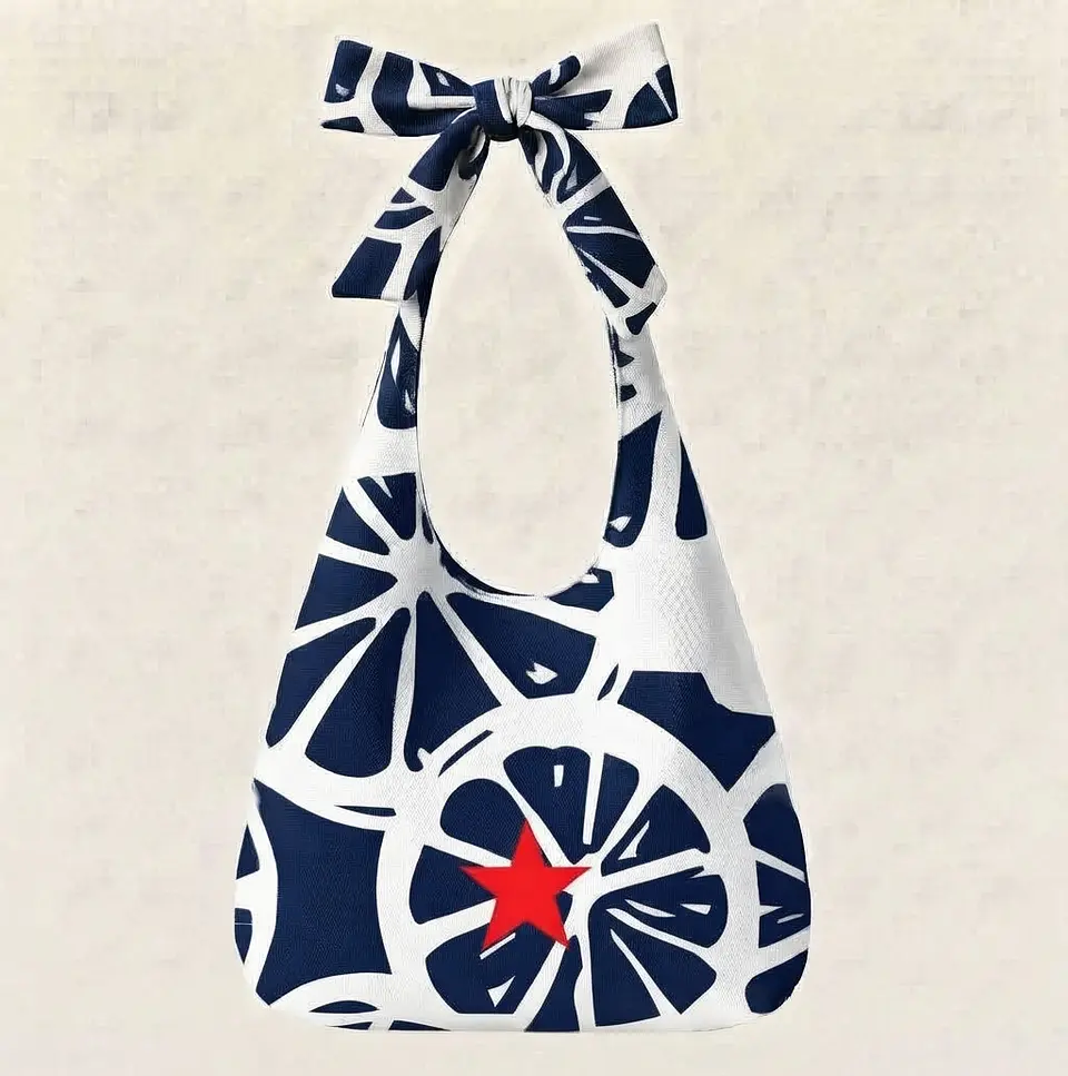 Lola bag | Frutas | Laranja | Azul escuro 2
