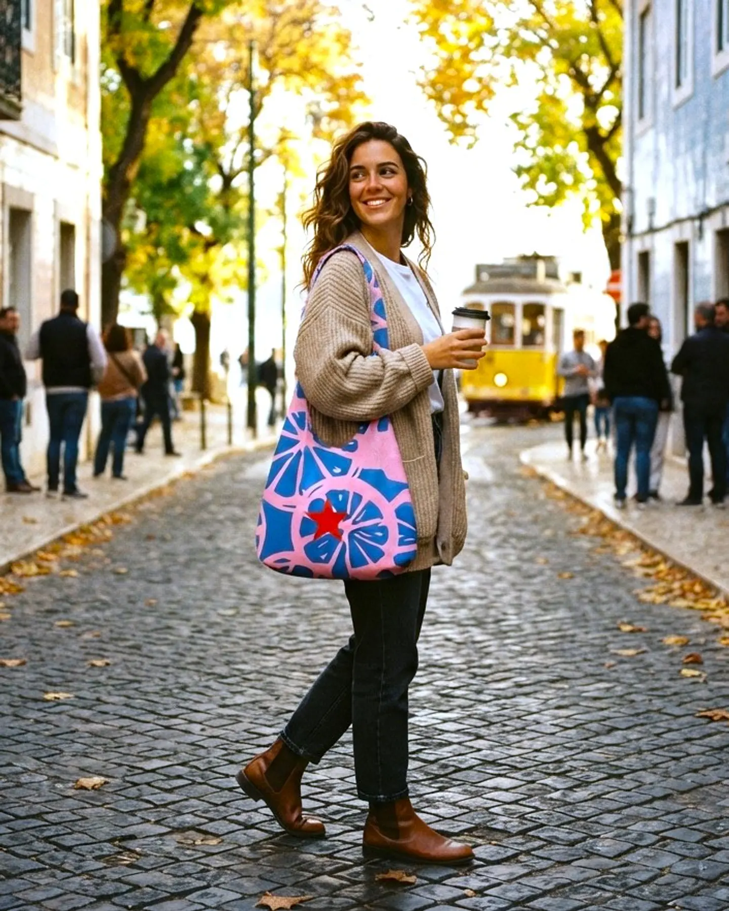 Lola bag | Frutas | Laranja | Azul e rosa 2