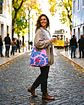 Lola bag | Frutas | Laranja | Azul e rosa - Thumbnail 2