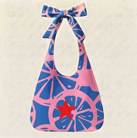 Lola bag | Frutas | Laranja | Azul e rosa