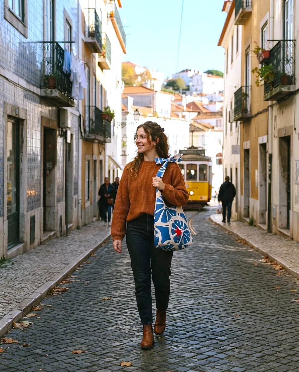 Lola bag | Frutas | Laranja | Azul 1