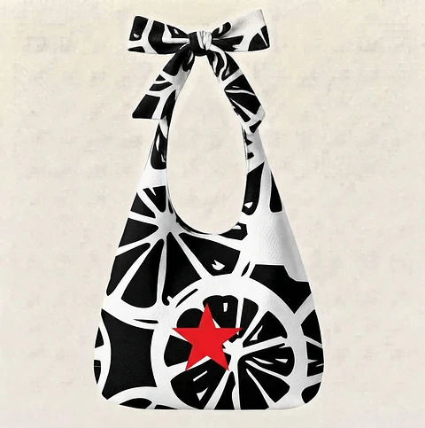 Lola bag | Frutas | Laranja | Preto e branco