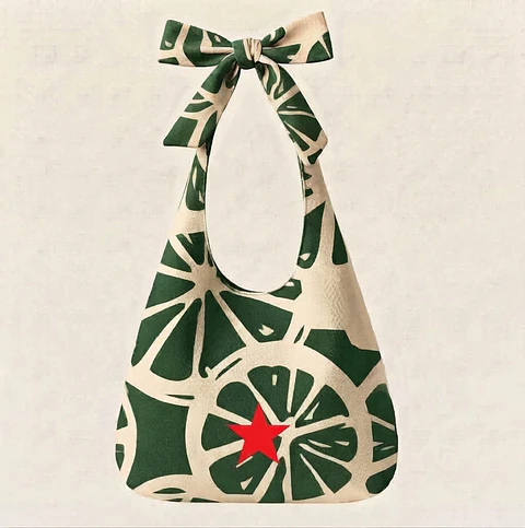 Lola bag | Frutas | Laranja | Verde e creme