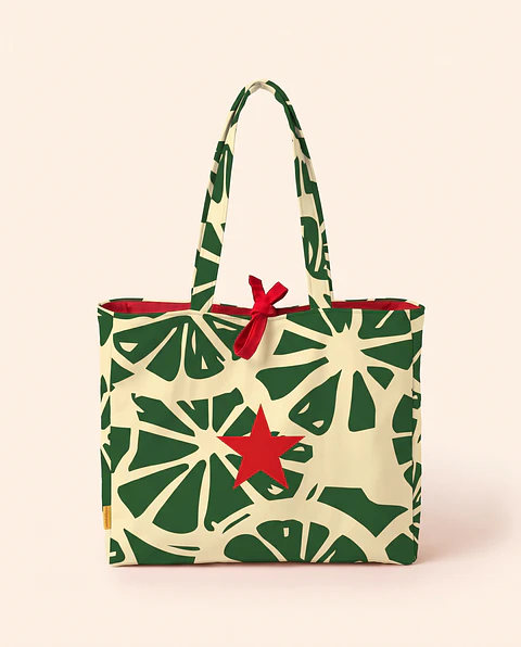Sasha shopper | Frutas | Laranja | Verde e creme