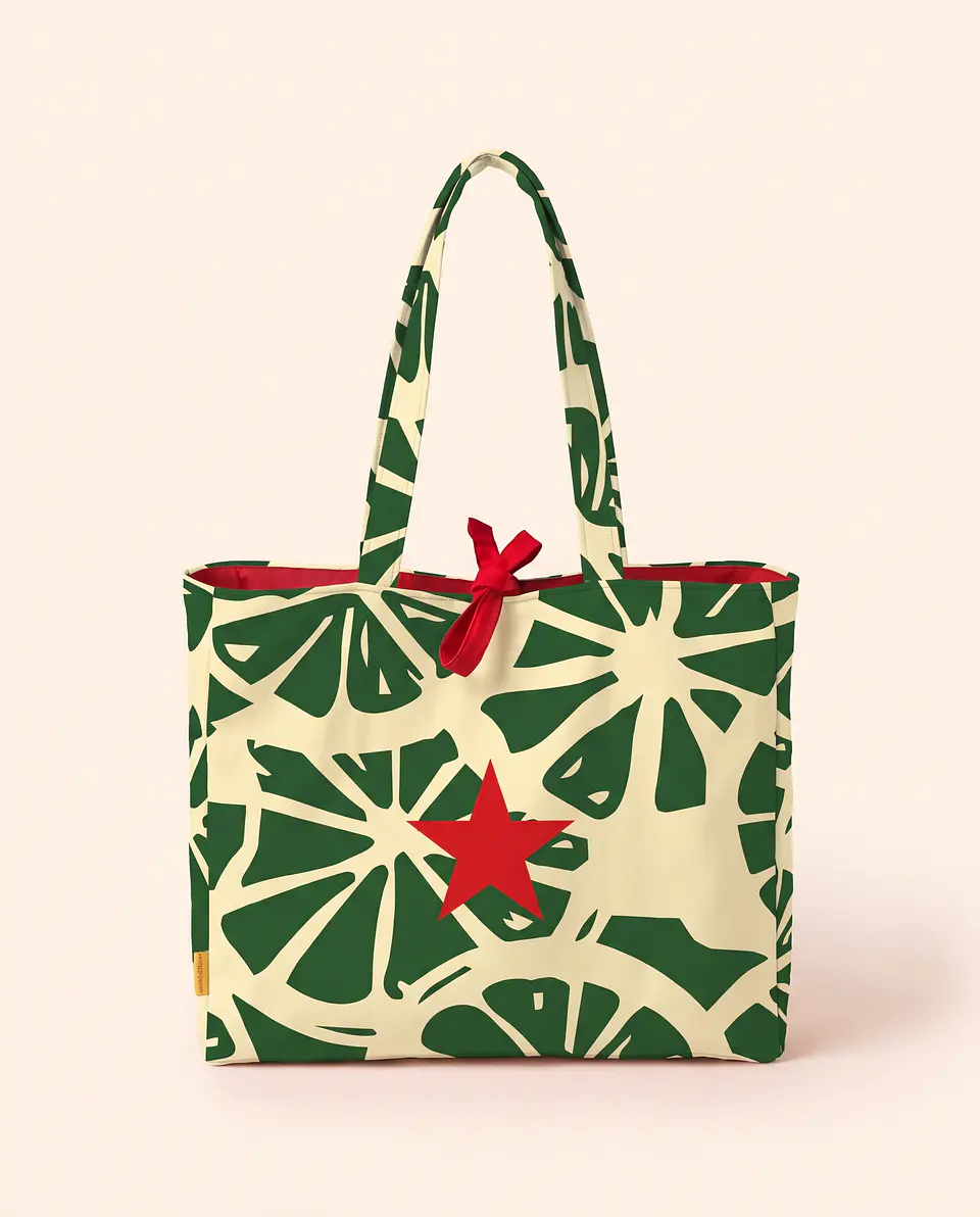Sasha shopper | Frutas | Laranja | Verde e creme 1
