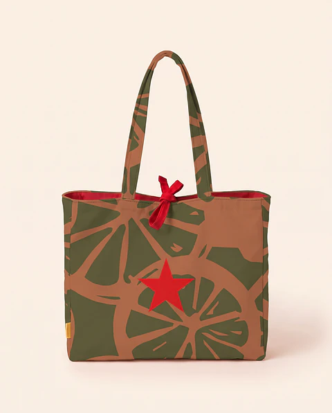 Sasha shopper | Frutas | Laranja | Verde e castanho