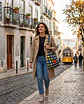 Bianca bag | Quadrados | Azul e amarelo - Thumbnail 2