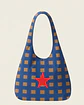 Bianca bag | Quadrados | Azul e castanho - Thumbnail 2