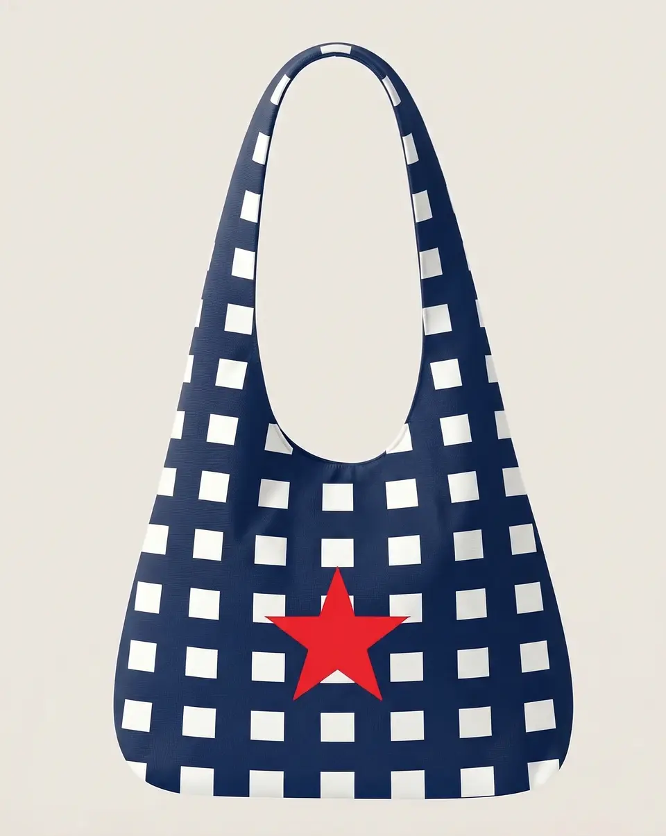Bianca bag | Quadrados | Azul escuro 2