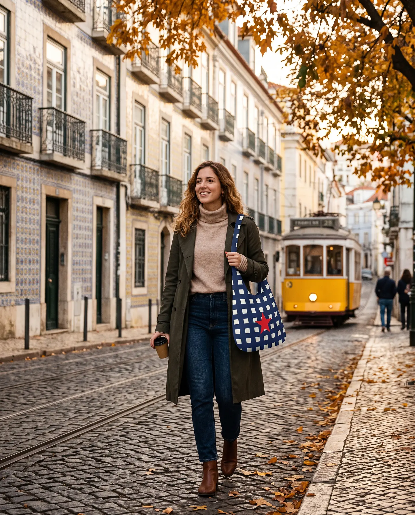 Bianca bag | Quadrados | Azul escuro 1