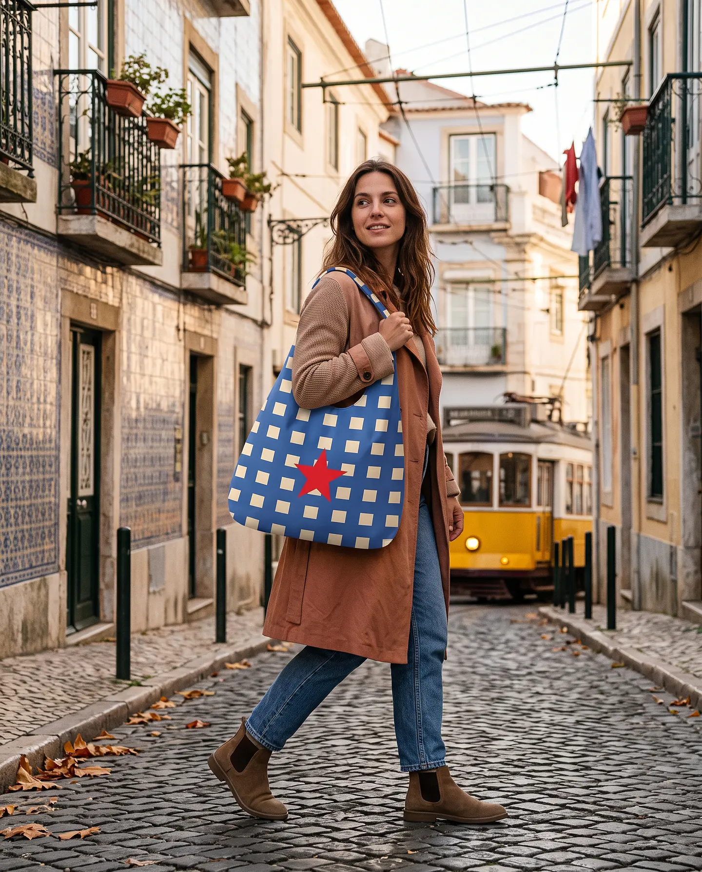 Bianca bag | Quadrados | Azul 1