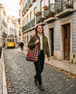 Bianca bag | Quadrados | Castanho rosa - thumbnail 2