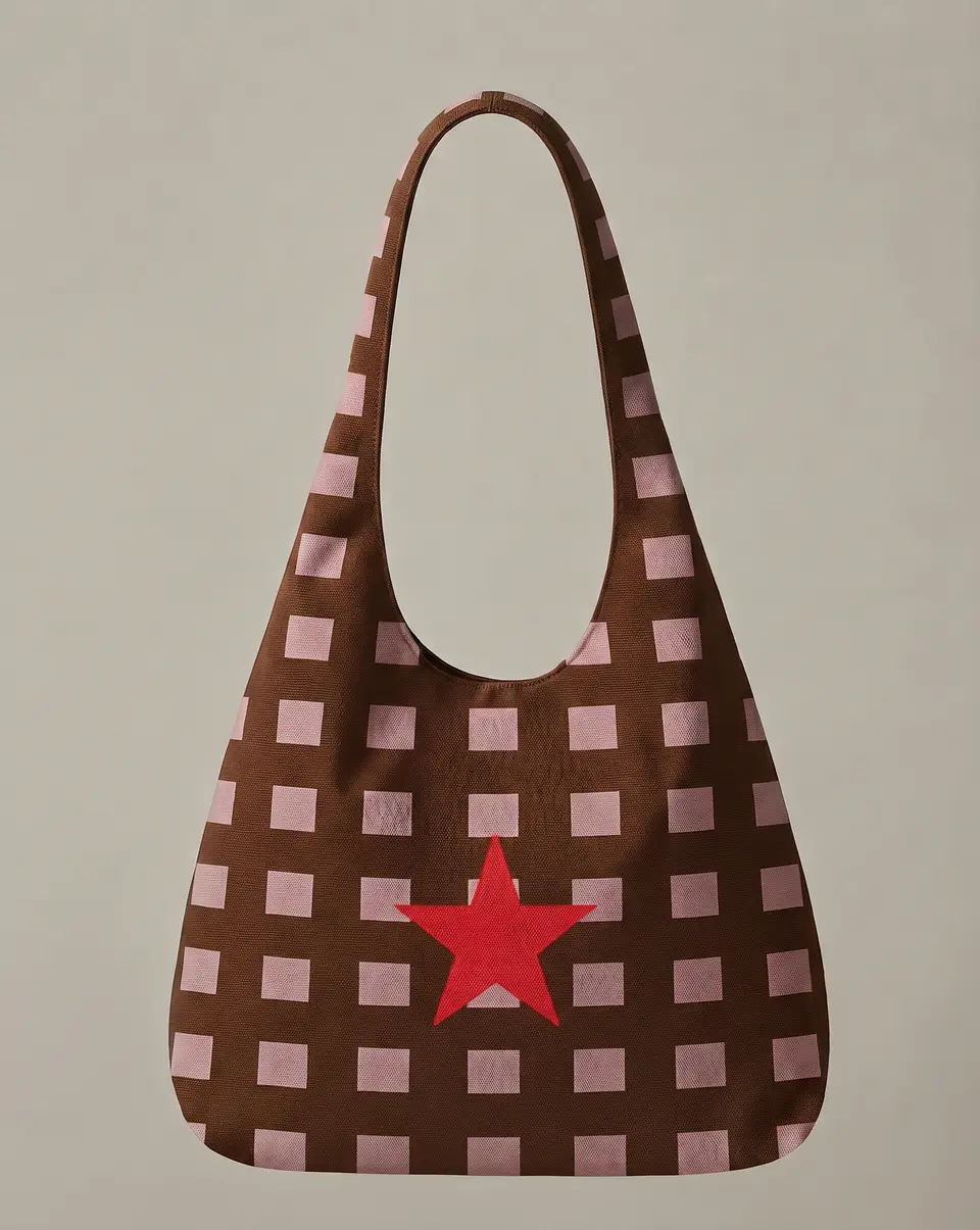 Bianca bag | Quadrados | Castanho rosa 1