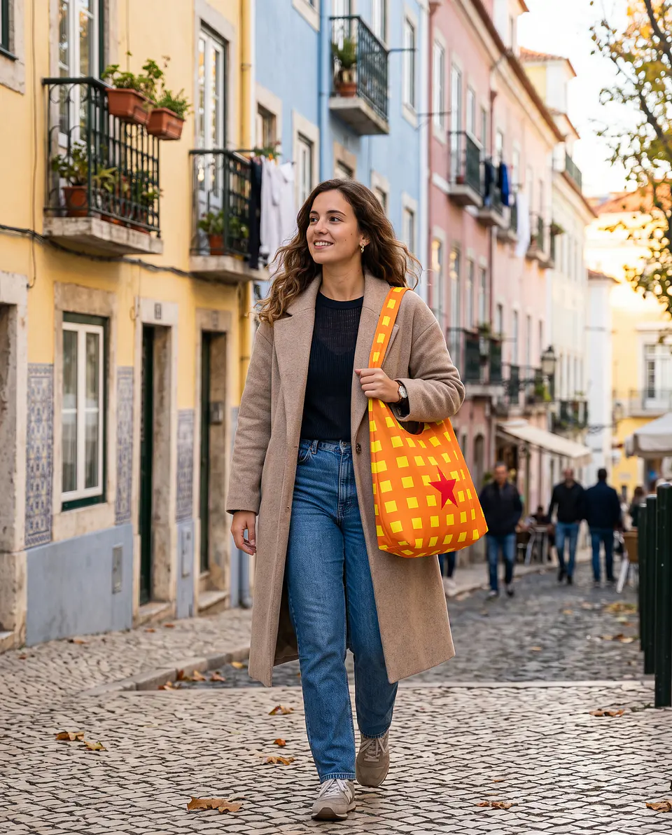 Bianca bag | Quadrados | Laranja amarelo 1