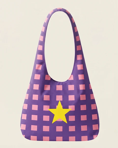 Bianca bag | Quadrados | Lilas
