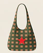 Bianca bag | Quadrados | Verde e castanho - Thumbnail 1