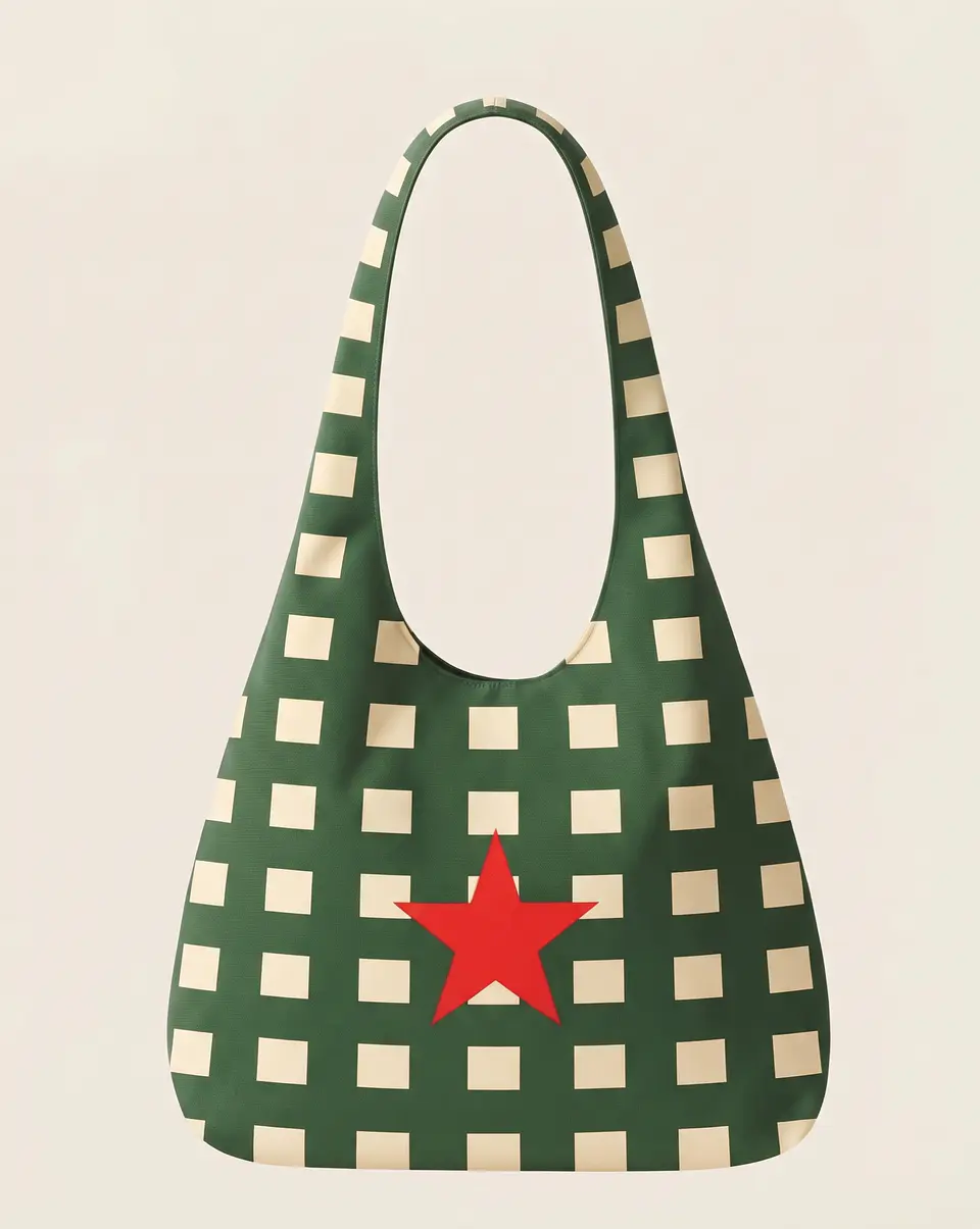 Bianca bag | Quadrados | Verde e creme 2