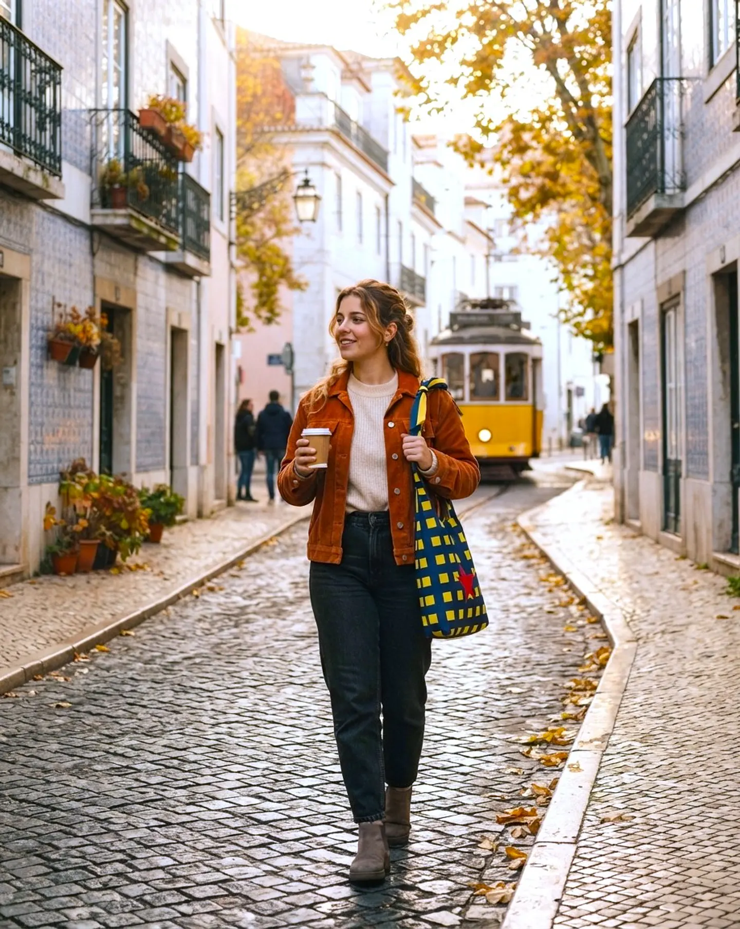 Lola bag | Quadrados | Azul e amarelo 2
