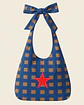 Lola bag | Quadrados | Azul e castanho - Thumbnail 2