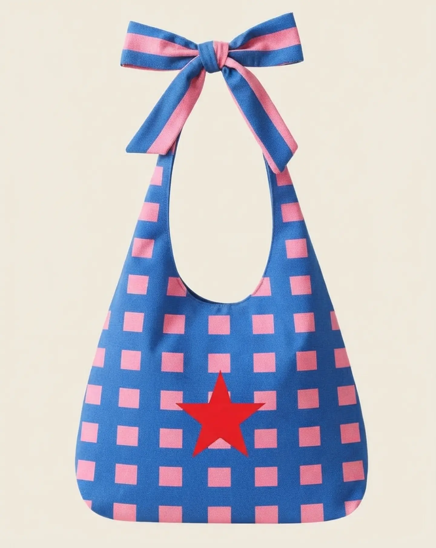 Lola bag | Quadrados | Azul e rosa 2